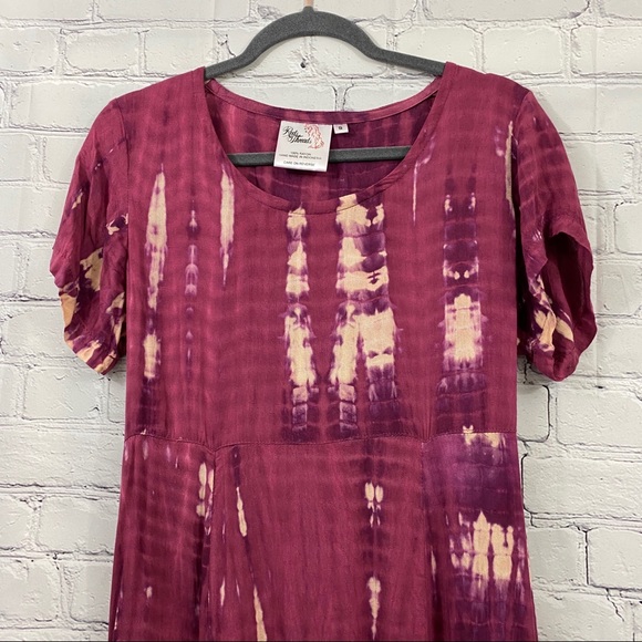 Red Threads Prairie Maxi Tie Died Dress Size S - Picture 5 of 8